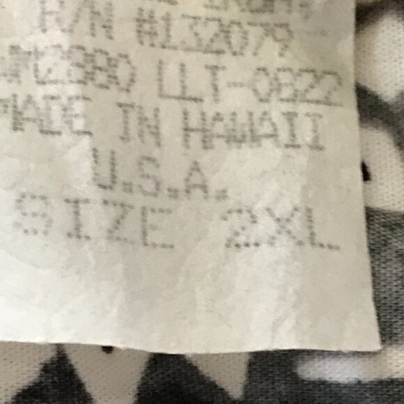 Bishop Street Hawaiian Shirt Men 2XL Gray Geometric Tribal Button Up Pocket - Picture 4 of 11